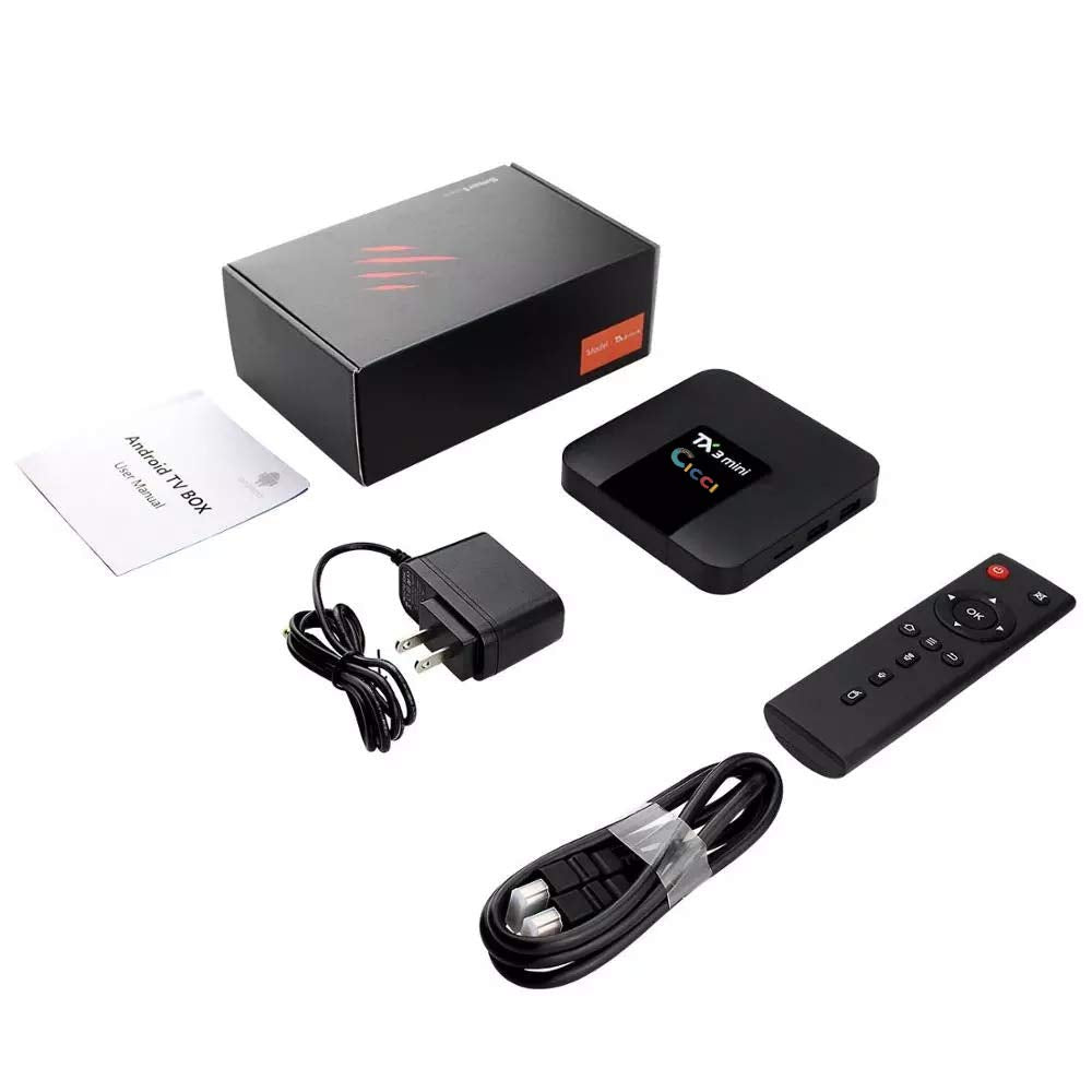 TV Box Android 10.0 TX3 Mini Negro Quad Core 2GB RAM 16GB ROM para Smart Home