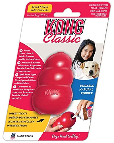KONG Classic Juguete para Perro, pequeño, Rojo (1-Rojo)