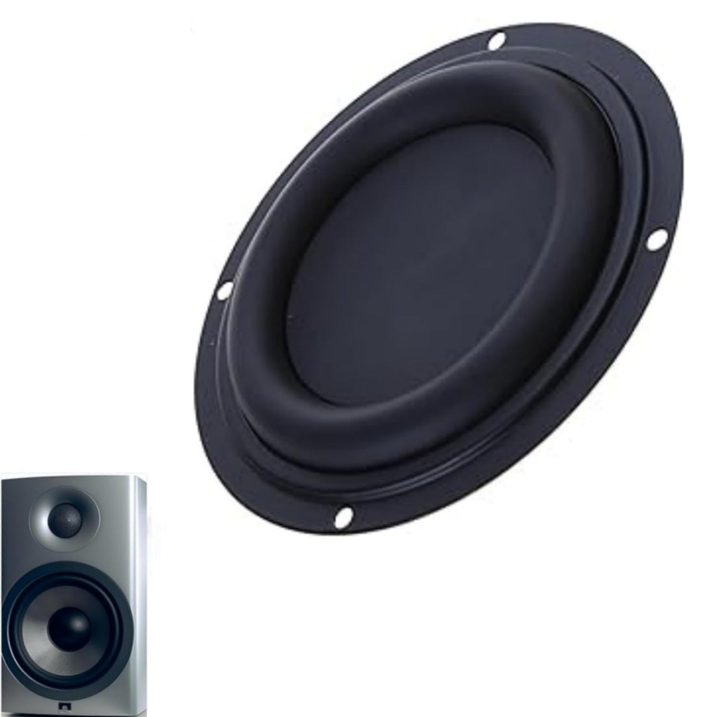 Película de radiador pasivo para subwoofer, membrana de altavoz de graves de 4 pulgadas, paquete de 2, reparación de altavoces DIY (redonda)