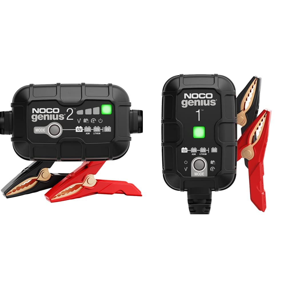 Cargadores Inteligentes NOCO GENIUS2 y GENIUS1 Automáticos de 2A y 1A para Baterías de 6V y 12V