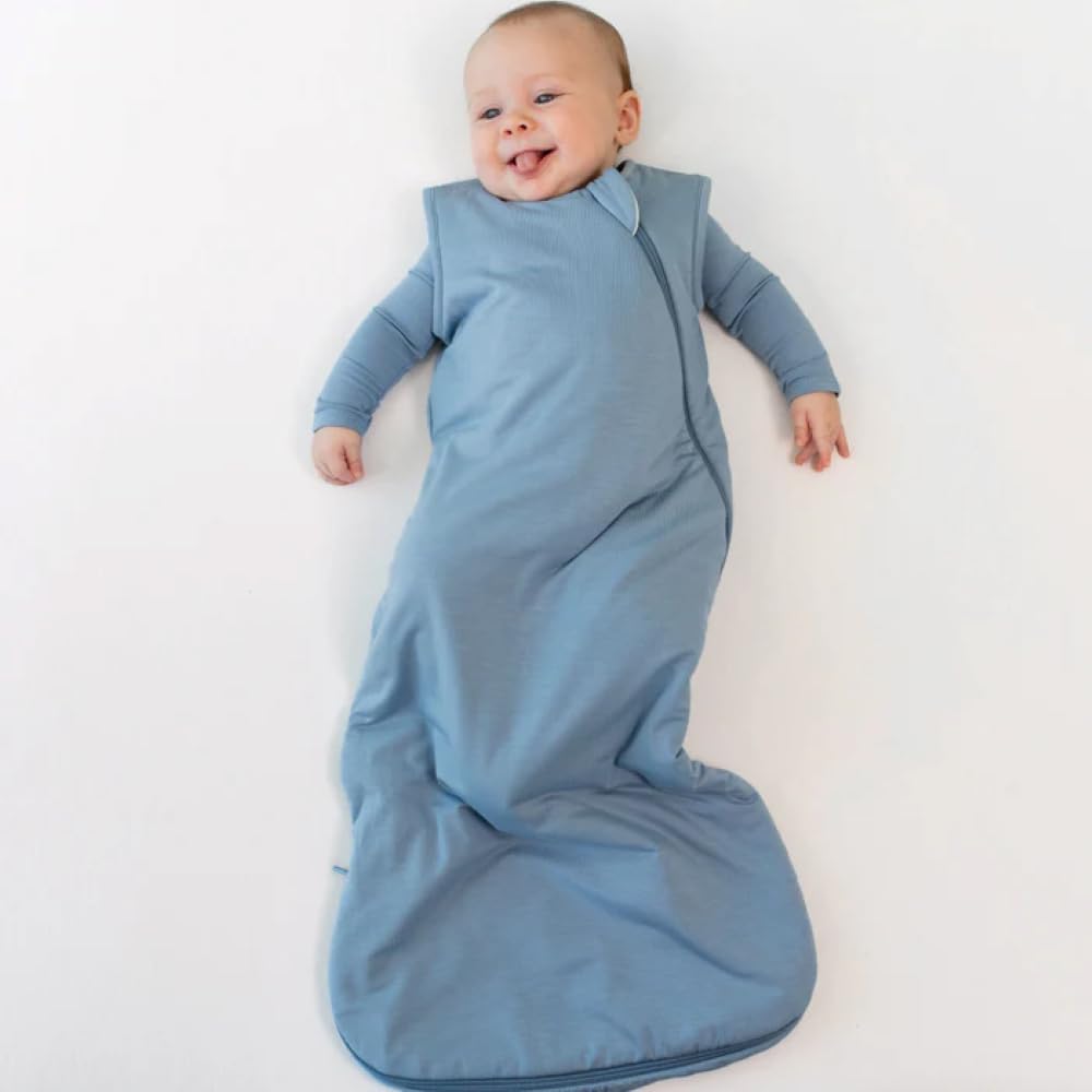KYTE BABY - Saco de dormir de 1.0 TOG, rayón hecho de bambú, manta de doble cierre para bebés y niños pequeños, Pizarra, Medium