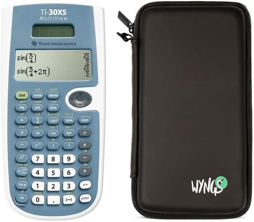 Calculadora Científica Multivista Texas Instruments TI 30 XS Negro con Funda Protectora WYNGS