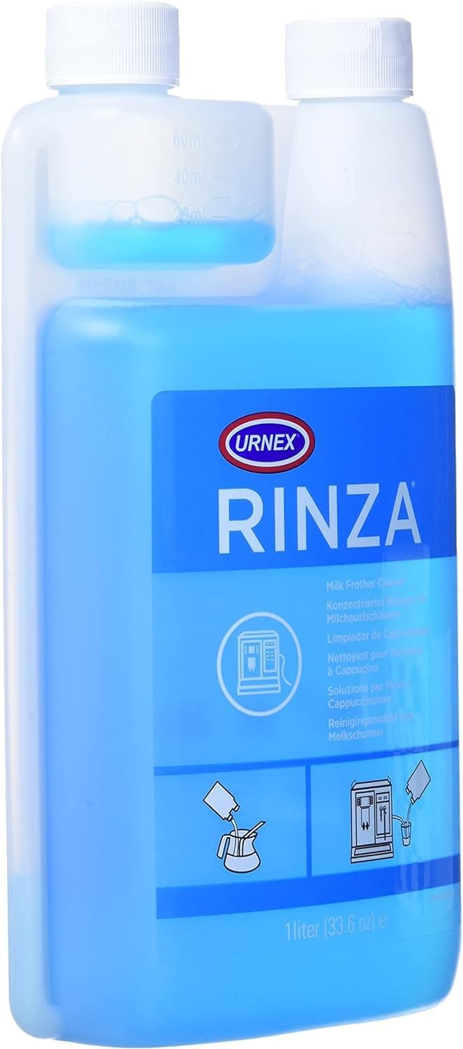 Limpiador de Espumador de Leche Urnex Rinza Alcalino de 33.5 Onzas