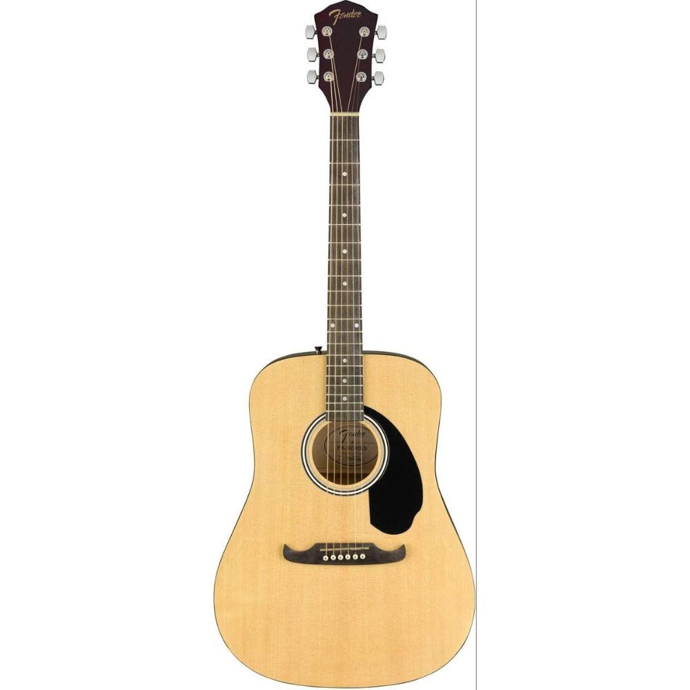 Fender Acoustic Guitar with Guitar Bag, with 2-Year Warranty, FA-125 Dreadnought with Alloy Steel Strings, Glossed Natural Finish, Basswood Construction