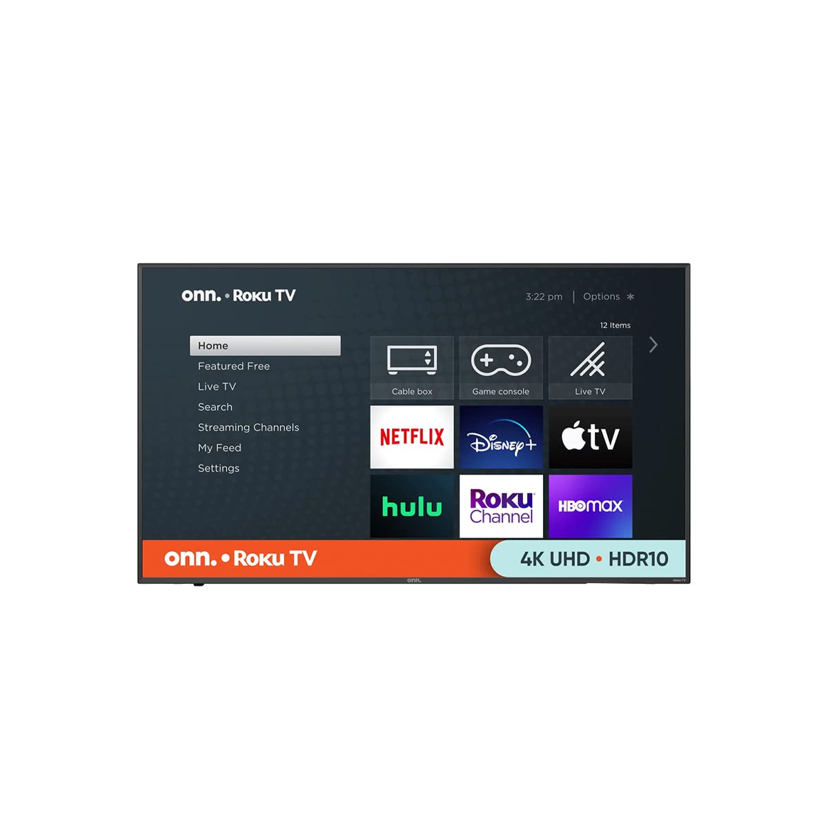 Television LED Smart TV 58" onn 4K 2160p Frecuencia 60 Hz Compatible con Alexa y Google Asistente Reacondicionado