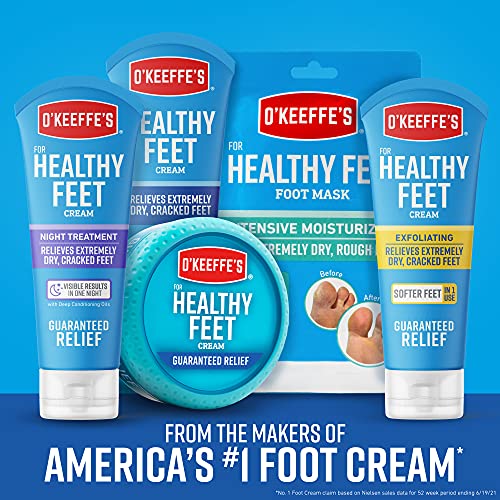 Crema de pies O'Keeffe's para pies saludables, Paquete-de-5, Azul