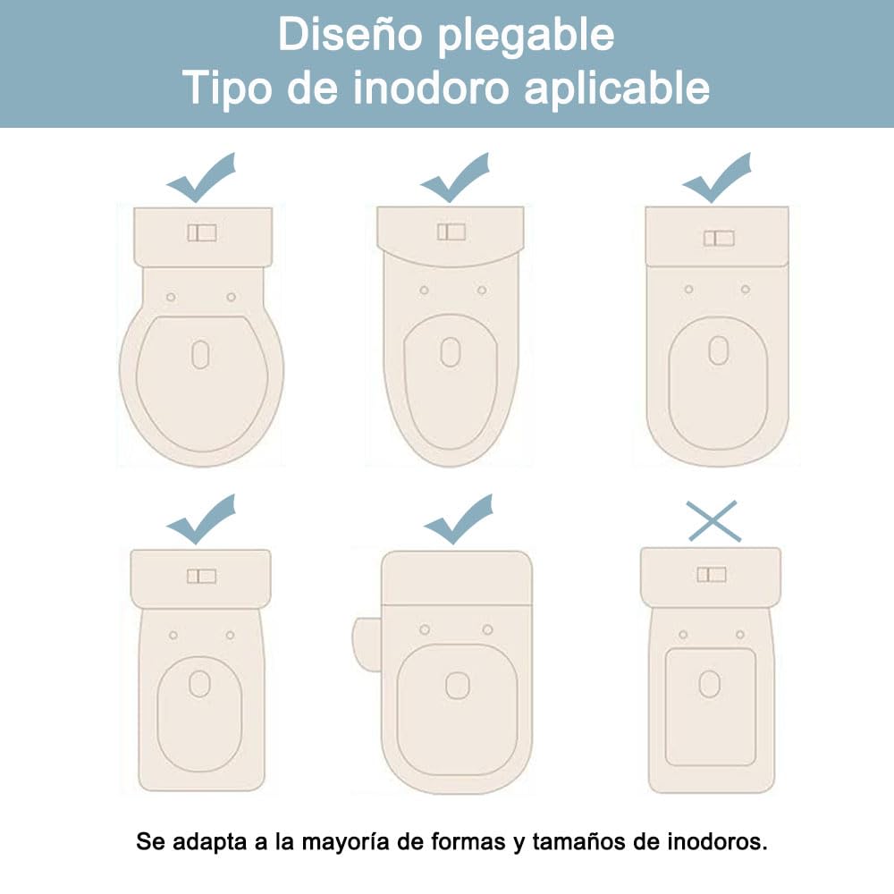 Jiula Asiento de Entrenamiento para Baño con Escalera Antideslizante - Asiento Entrenador para Baño Niño, Taburete Plegable Infantil para Taza, con Acolchonado, Asiento Ergonómico Azul, A, Cojín Duro