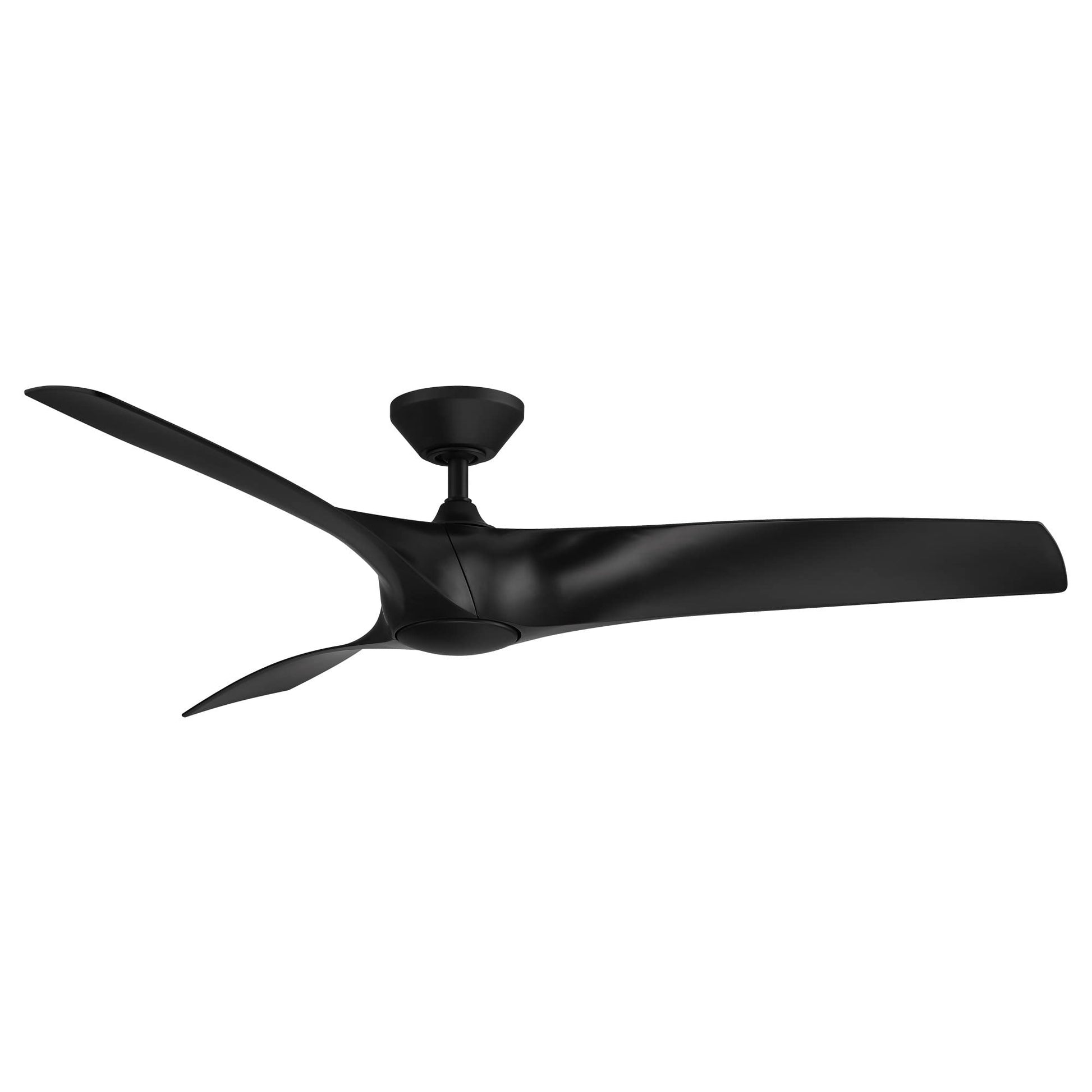 Ventilador de Techo Zephyr Negro Mate con Luz LED y Control Remoto Inteligente para Interiores y Exteriores