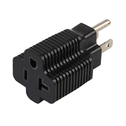 Nema - Adaptador de enchufe de 15 amperios a 20 amperios listado ETL NEMA 5-15P a 5-15/20R (peine 20Amp T Blade) 15 amperios enchufe doméstico a 20 amperios T-Blade adaptador de corriente alterna