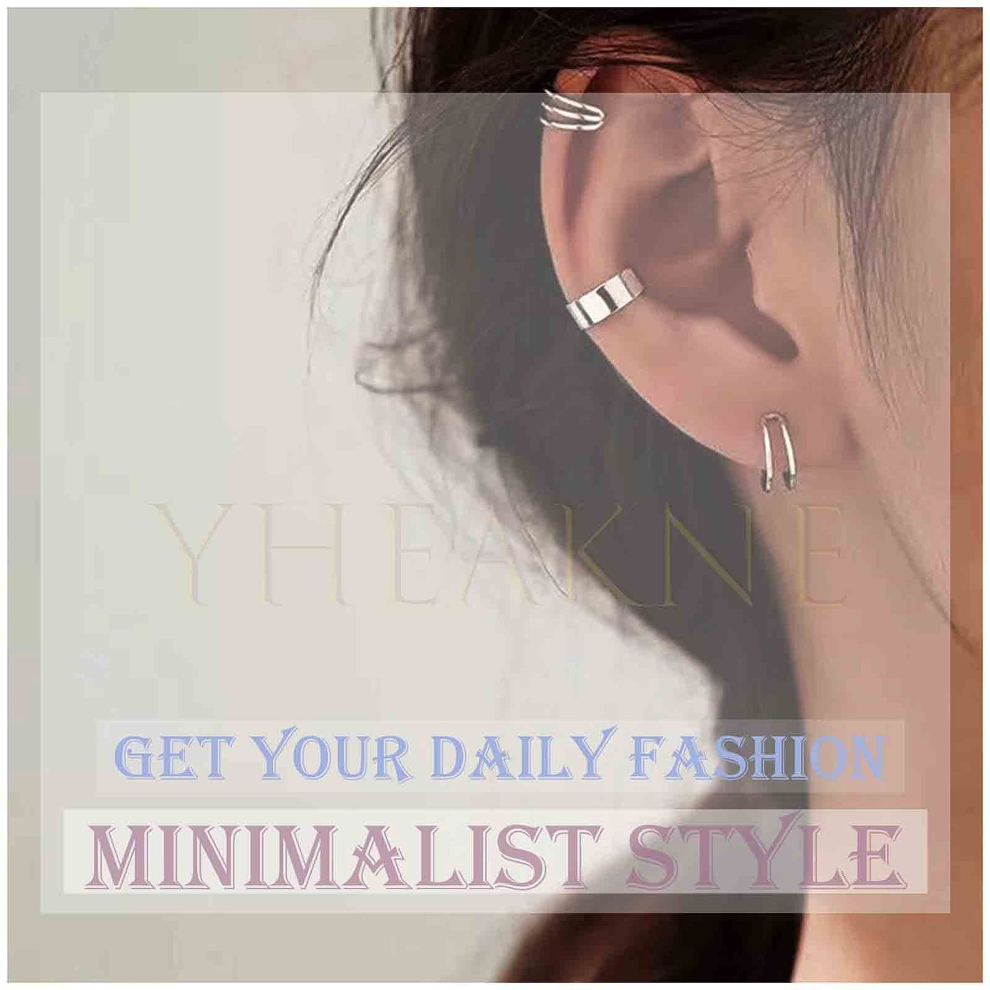 Yheakne Pendientes de Perlas Boho, Trepadores, con Perlas Blancas, Pendientes de Novia, Joyería para Mujeres y Niñas Regalos