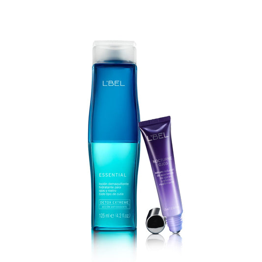 L’BEL- Kit Demaquillador Bifásico 125ml + Nocturne Ojos con Ácido Hialurónico 15g