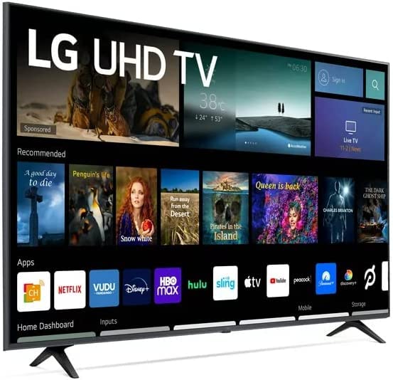 LG Television de 50 Pulgadas Serie 7 Class 4K 2160p Smart LED TV HDR Frecuencia de Actualización 60Hz Bluetooth Compatible con Alexa y Google Assistant (Sin Bases) + Soporte de Pared (Reacondicionado)