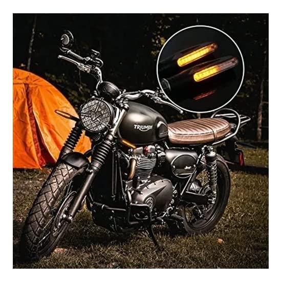 Direccionales Led Motocicleta Moto Secuencial Indicador Intermitente Luces 4pz (Blanco)