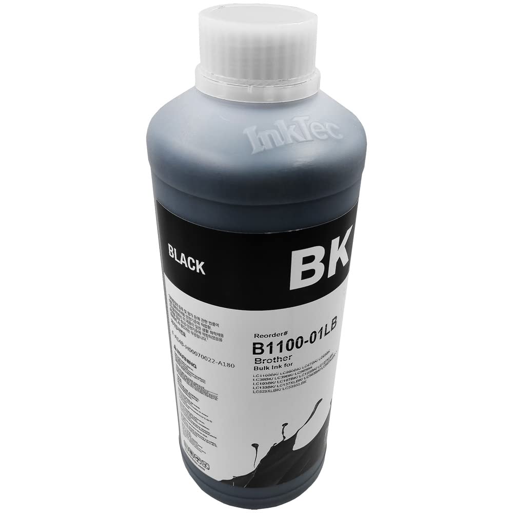 Kit 4 Litros Tinta InkTec B1100 Brother Negro Cyan Amarillo y Magenta Formulada Para Su Uso En Cartuchos Recargables Y En Sistemas De Alimentación Continua CISS PSA COMPUTO Y PAPELERIA