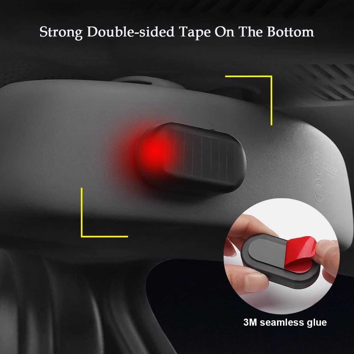 Dispositivo de Alarma Simulado ANKI HAPPIGO Rojo con Luz LED Antirrobo para Coche