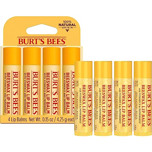 Bálsamo Labial Con Cera De Abejas 100% Natural - Lip Balm Beeswax | Pack X 4