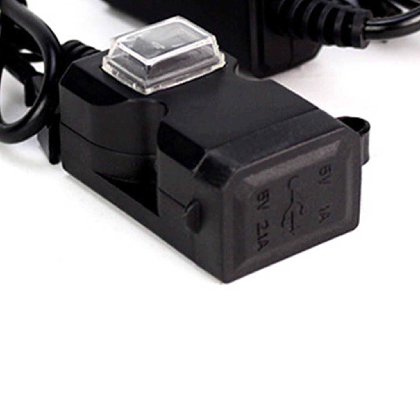 Fydun Cargador de Teléfono para Motocicleta, Doble Cargador USB 5V 2A Carga Rápida Impermeable Cable de Extensión para Smart Phone Tablet GPS 9-90V 9-90V