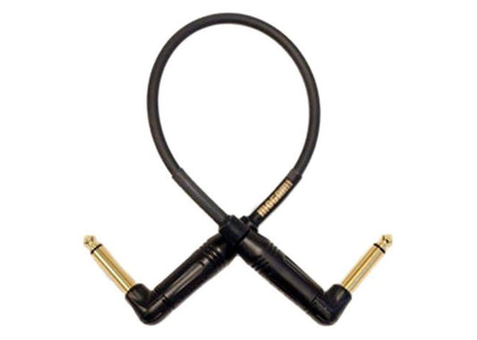 Cable Mogami Gold Instrumento 01RR Negro Extremos en Ángulo Recto 10 para Accesorios
