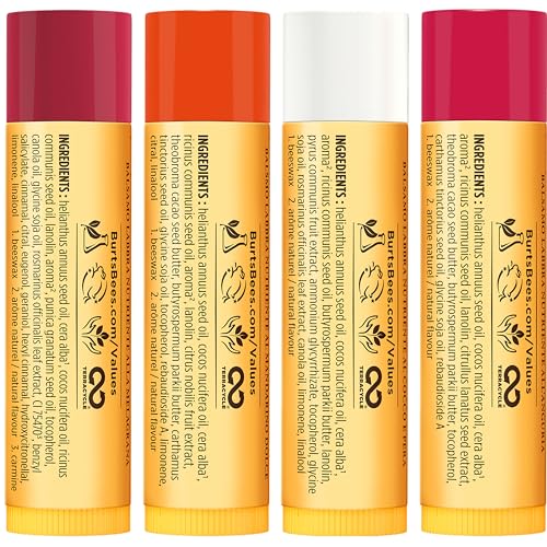 Burt's Bees set de regalo, Granada, Coco y pera, sandía, y mandarina, 4x4.25gr
