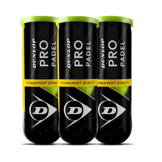 DUNLOP Sports Pro - Pelota de pádel (3 Bolas), Color Amarillo