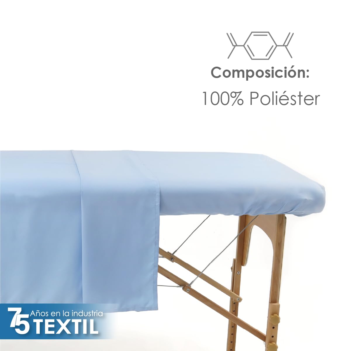 La Nueva Perla Juego Sabana Camilla Masaje Spa Exploracion Microfibra Color (Azul Cielo, 1 Juego (2 Piezas))