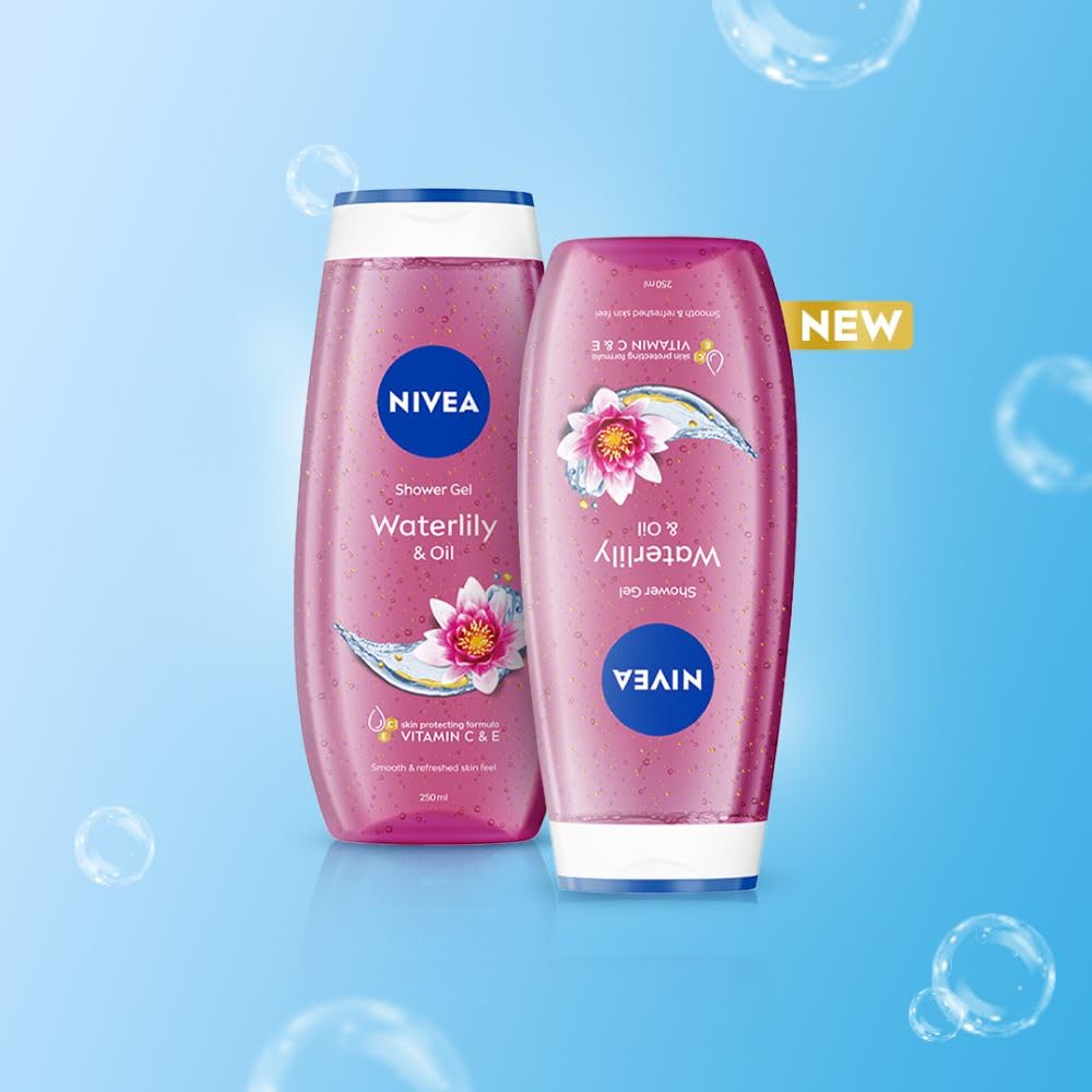 Nivea Bath Care Shower Water Lily Oil, 250ml