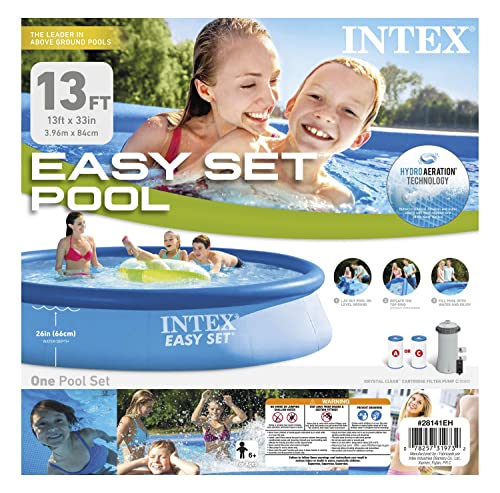 Intex 28141EH Framed/inflatable pool Round pool 7290L Azul alberca para piso - Piscina (Piscina hinchable/con anillo hinchable, Círculo, 7290 L, Azul, 7 personas(s), 6 Año(s))