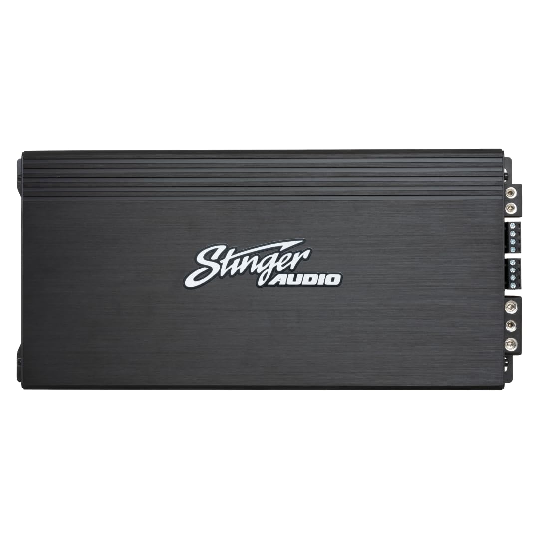 Amplificador de Audio Stinger MT-1000.5 Negro con 5 Canales RMS 1200W y Filtros Avanzados Subwoofer Remote Bass Boost