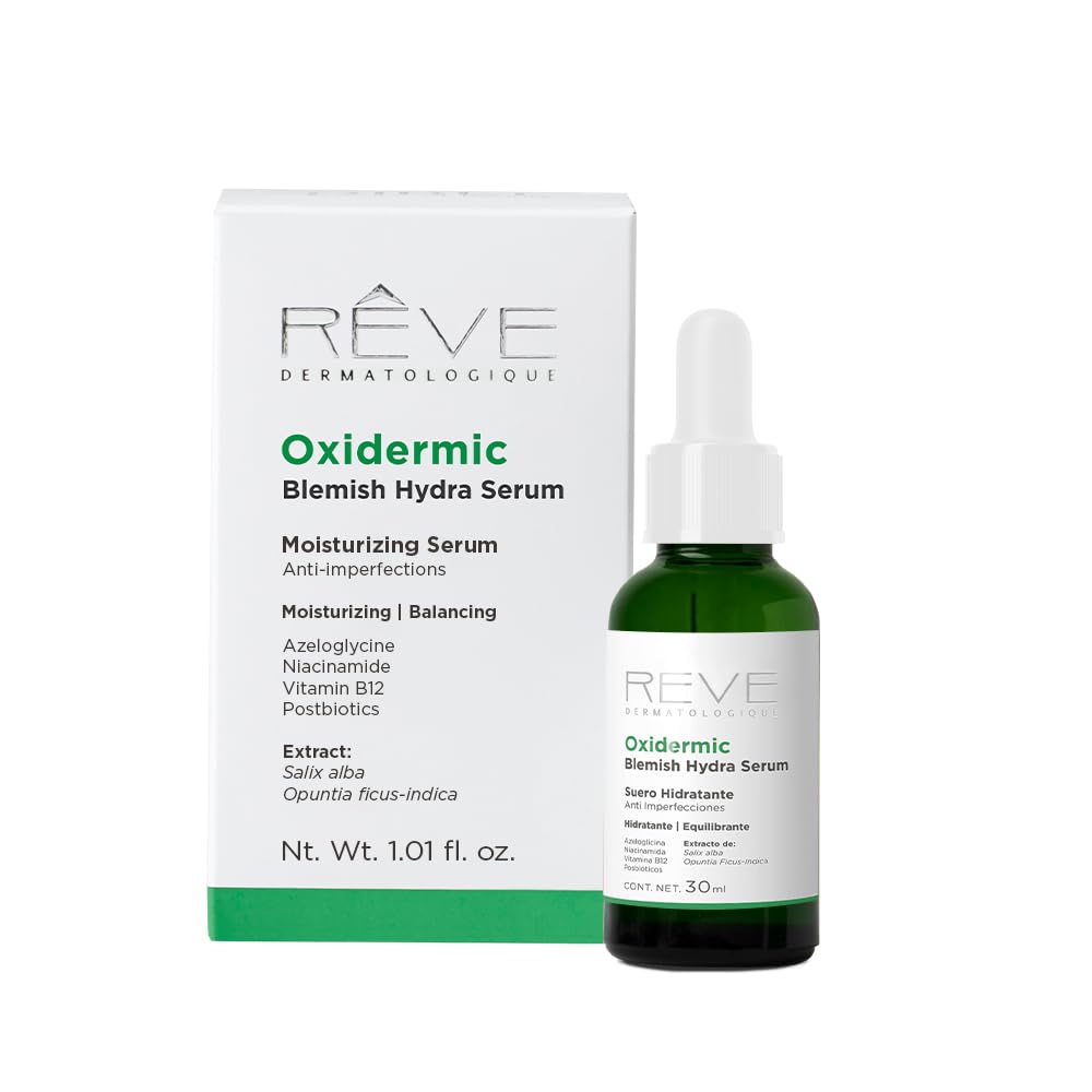 Reve Dermatologique | Oxidermic Blemish Hydra Serum - Suero Anti imperfecciones – Hidratante para pieles grasas – 30 ml.