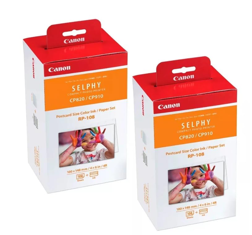 Kit de Impresión Canon Papel y Tinta RP-108 para Selphy