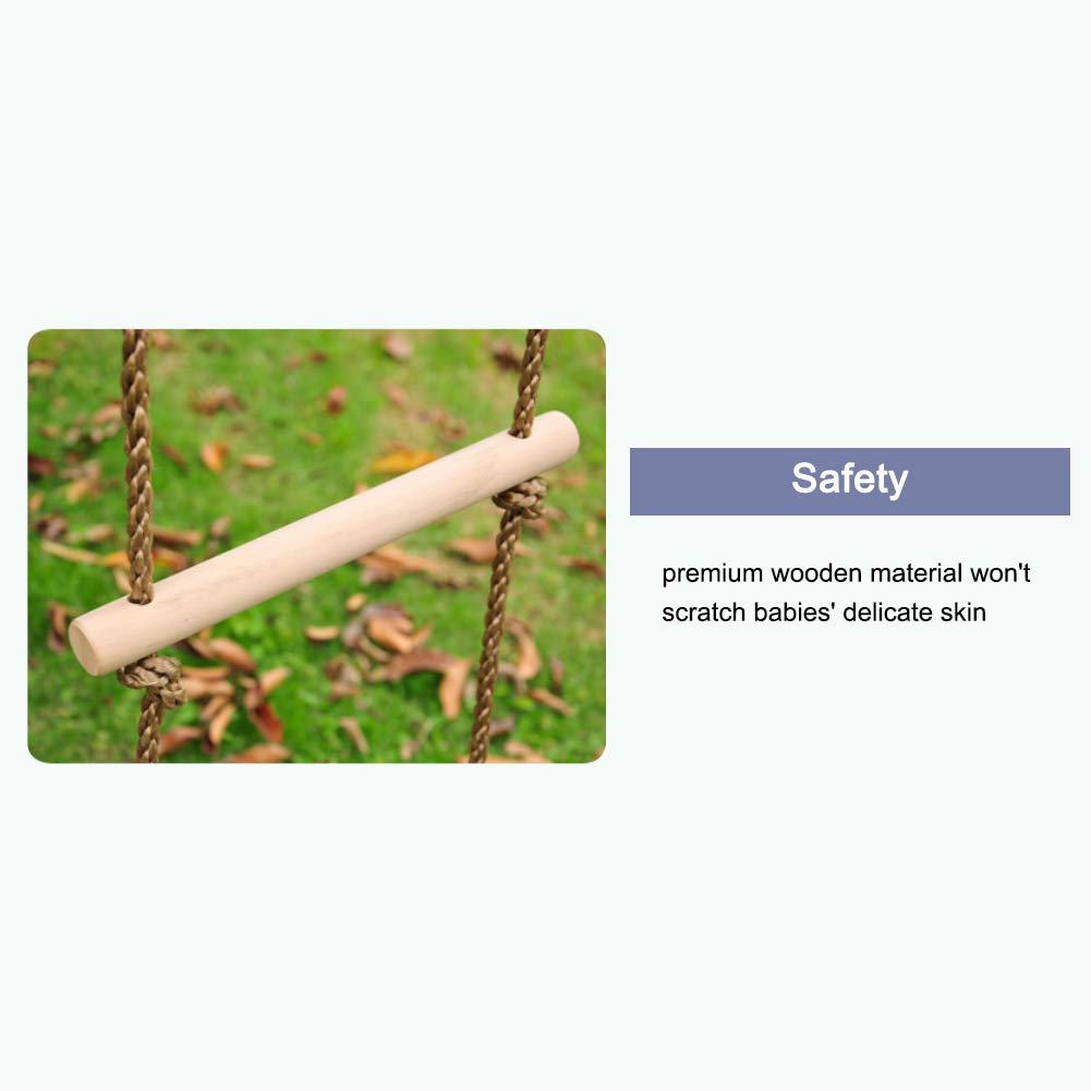 Keenso Climbing Rope Ladder Swing Climb, Hang for Kids Garden Equipment Equipment, Baby Kids Climbing Rope Ladder Swing, previene la obesidad, disminuye la ansiedad, Mantiene un Buen Estado de sueño Otros Juguetes De Exterior Para Niños