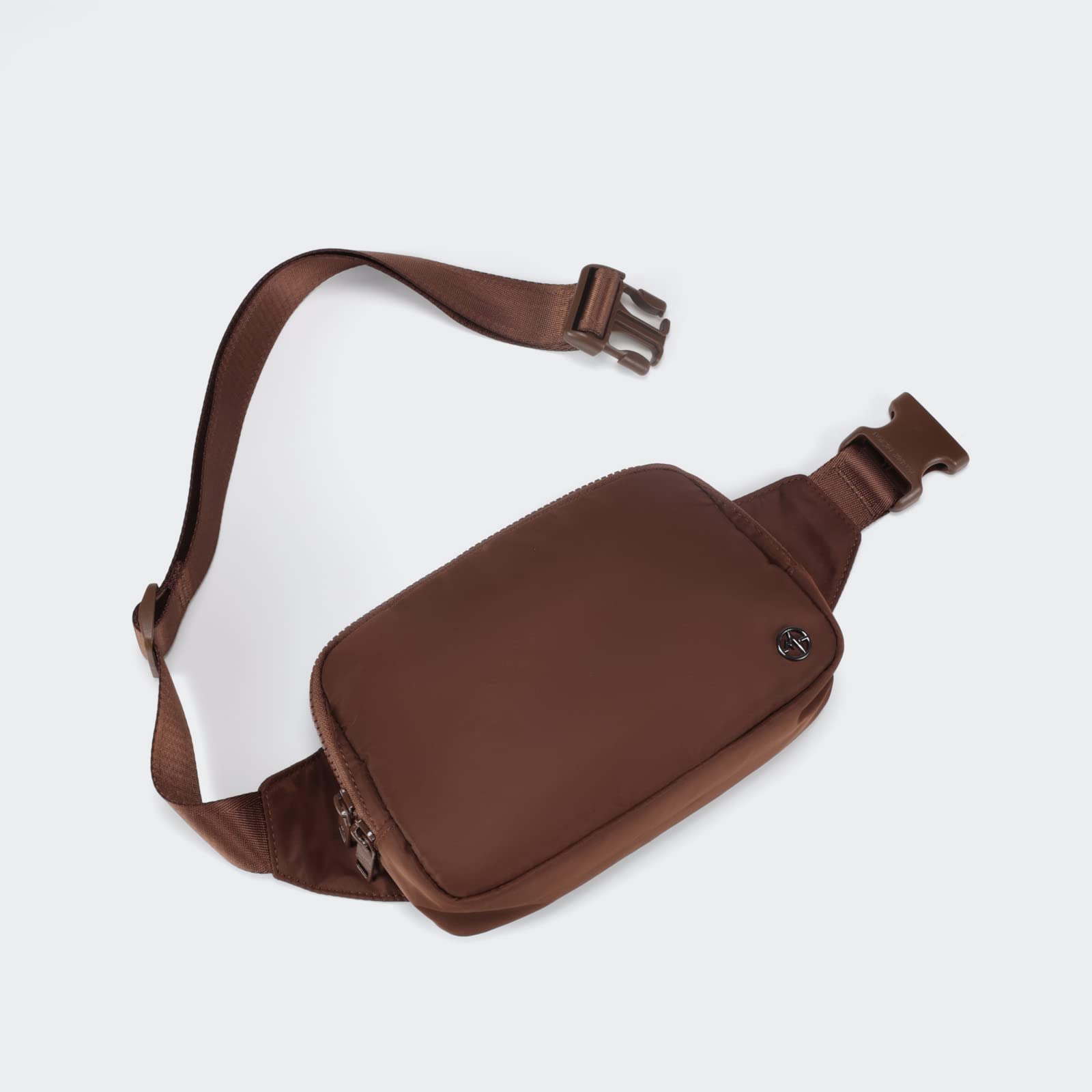Riñonera Pander Coca Mocha Grande Impermeable con Correa Ajustable para Mujer y Hombre