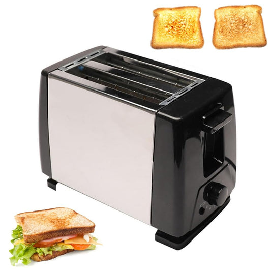 Tostador para Pan de 2 Rebanadas de Acero Inoxidable - Tostador Compacto con Tecnología de Tostado Avanzada, 6 Niveles de Tostado, Ranuras Extra Largas y Anchas, 650W (Plata)