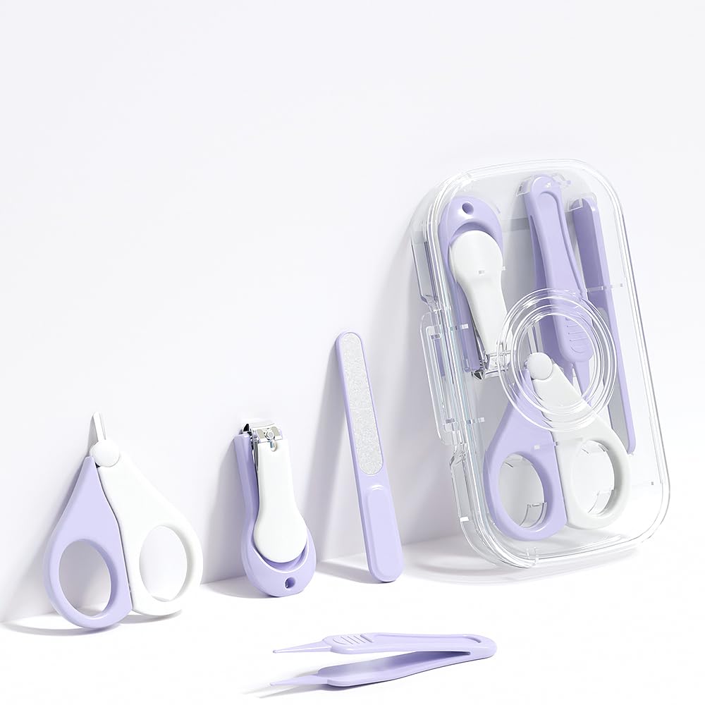 Kinderia Kit de cortaúñas para bebé (morado)