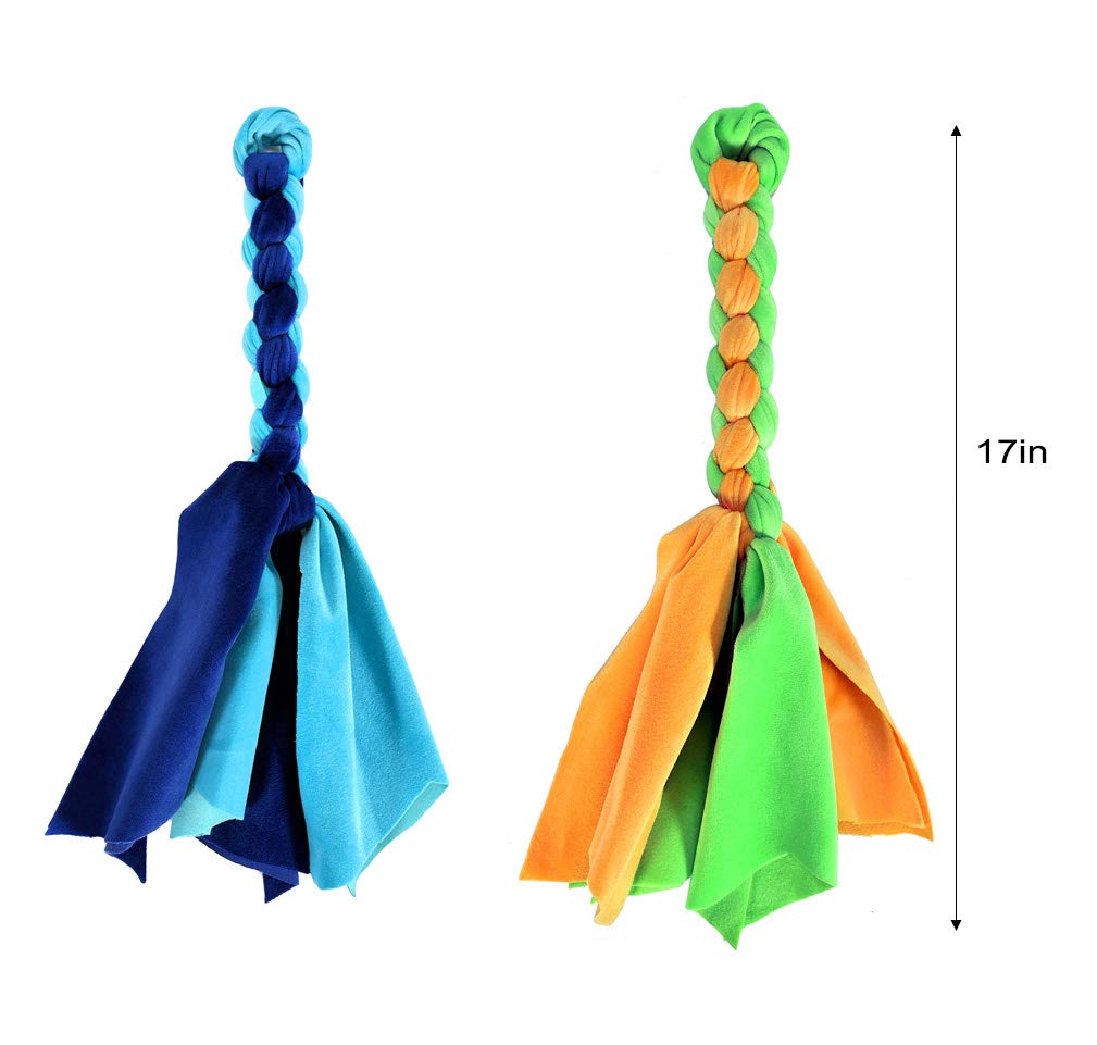 GoodsBeauty Poste de coqueteo para Perros – Poste de coqueteo Extensible con 2 señuelos de Forro Polar para Perros Entretenimiento al Aire Libre, Entrenamiento y Ejercicio, Nuevo café