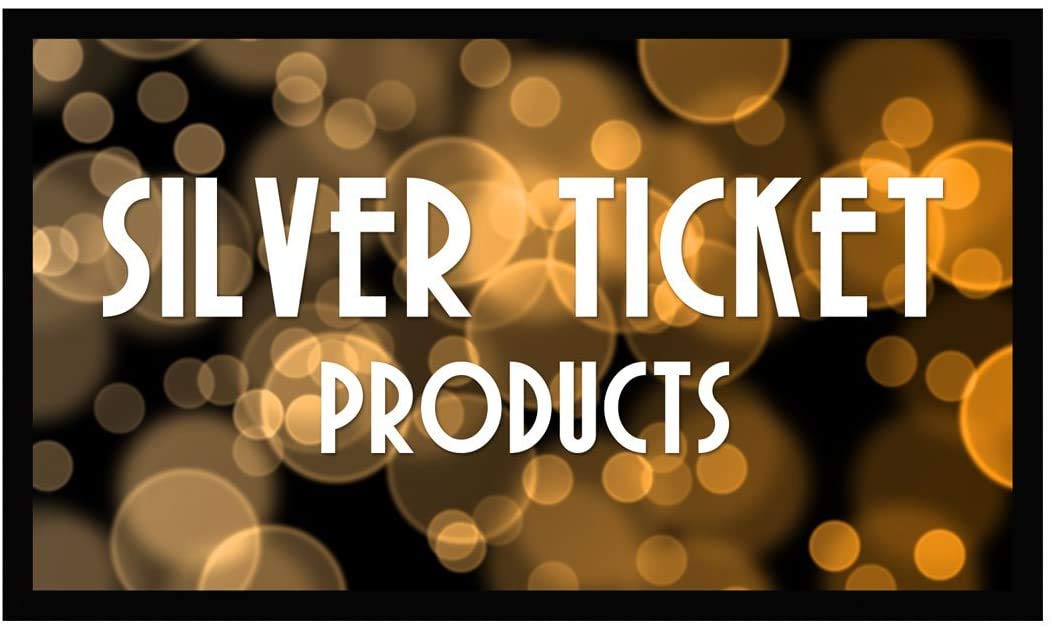 Pantalla de Proyección Silver Ticket Products Plata 4K Ultra HD Formato Cine Marco Fijo Material Plateado