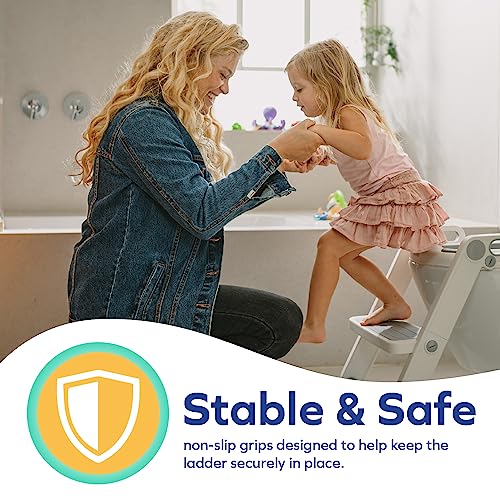 Asiento de Inodoro Infantil Nuby Rosa con Escalera para Niños Pequeños de Más de 18 Meses