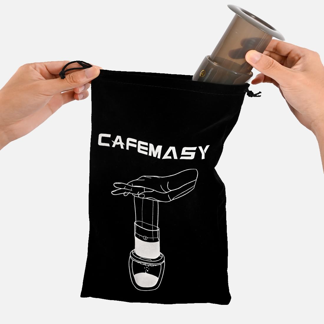 CAFEMASY - Kit de embudo de café y bolsa de viaje compatible con Aeropress Original Go XL portátil de repuesto para cafetera espresso