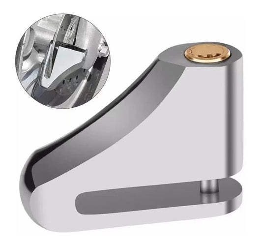 Candado Impermeable Freno Disco Motocicleta Bicicleta Seguro Bloqueo Compatible con Vehículos con Llanta de Disco
