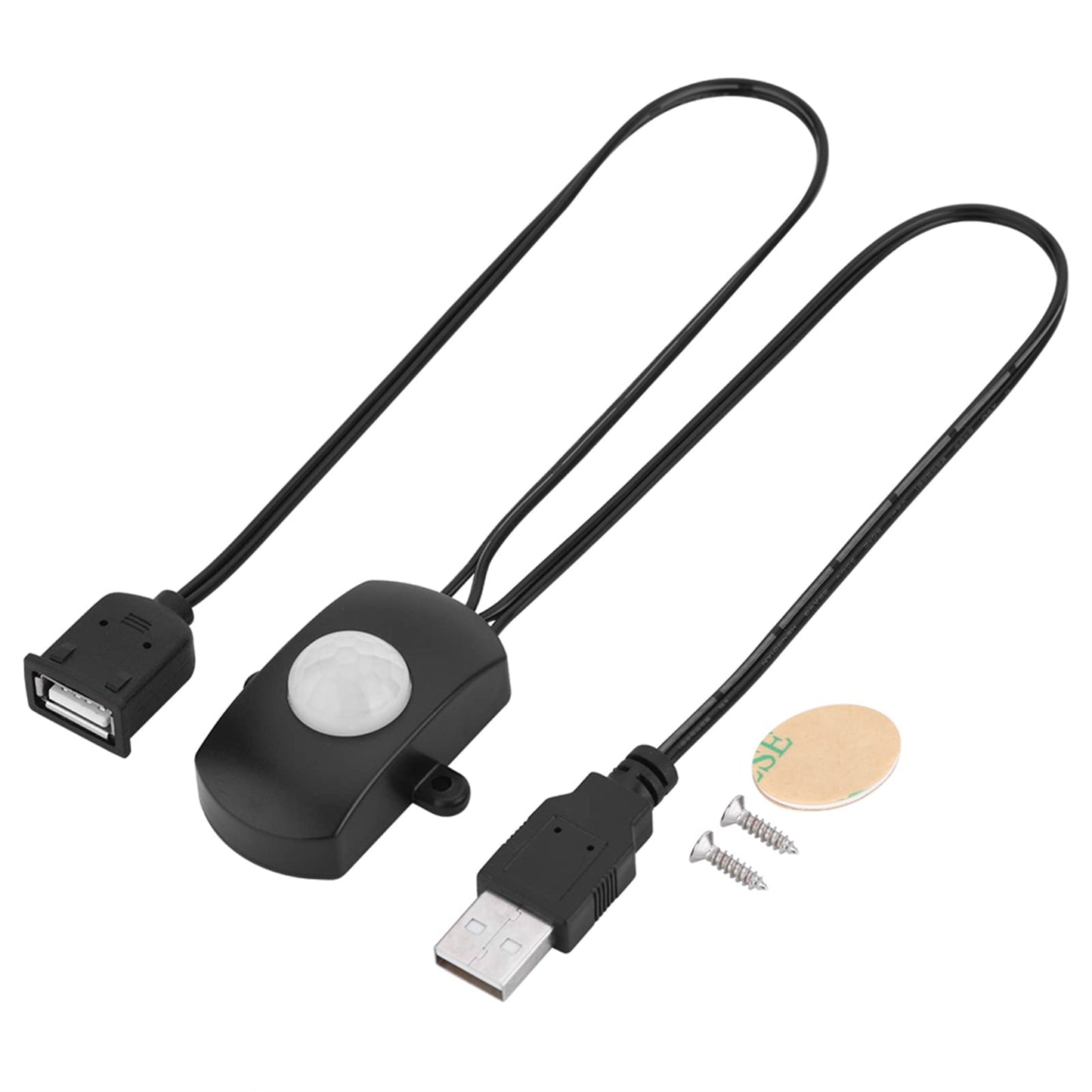 Sensor de Movimiento Mini PIR 5A DC 6-24V Negro con Interruptor Automático para Tira de LED