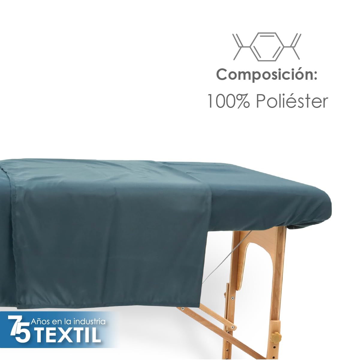 La Nueva Perla Juego Sabana Camilla Masaje Spa Exploracion Microfibra Color (Azul Petroleo, 1 Juego (2 Piezas))