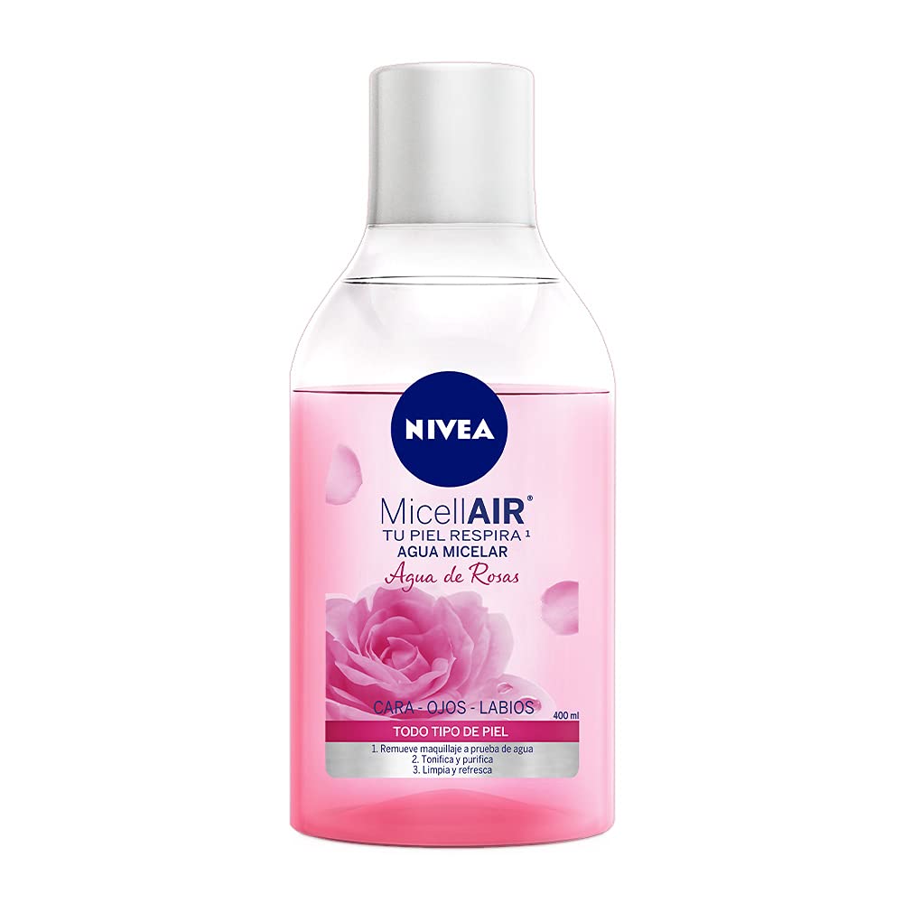 NIVEA Cellular LUMINOUS630 Anti-manchas Serum Facial Aclarador de Piel (30 ml), Crema Facial Enriquecida Con Ácido Hialurónico + Agua Micelar Desmaquillante Agua de Rosas (400 ml)