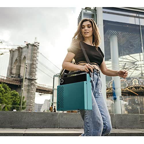 Tocadiscos Portátil Recargable Victrola Revolution GO Bluetooth Azul con Parlantes Integrados