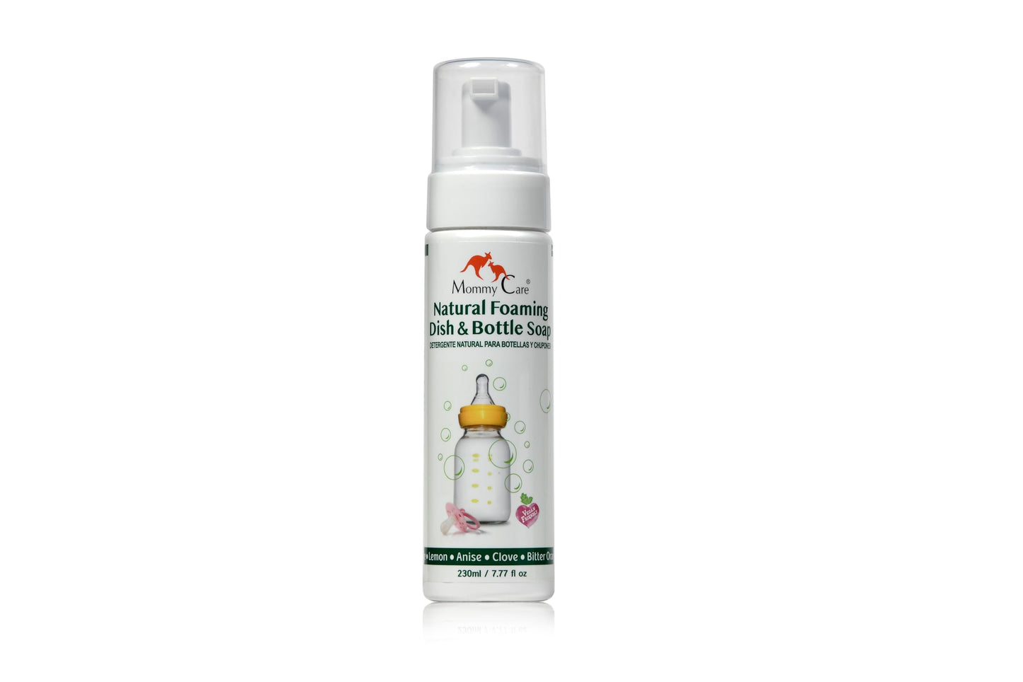 Jabón de Biberones y Chupetes Mommy Care - Hipoalergénico, Con Ingredientes Naturales y Orgánicos (200 mililitros)