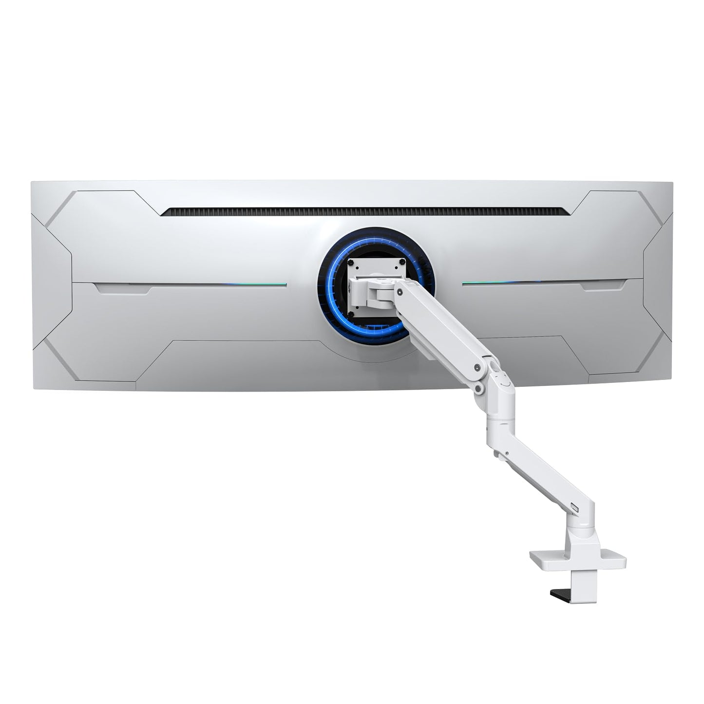 BEWISER - Brazo de Monitor de Alta Resistencia para Pantallas de 34 a 49 Pulgadas y Nuevas de 57 Pulgadas, Capacidad de Peso de hasta 44 Libras, Brazo de Monitor Ajustable Giratorio de Altura de