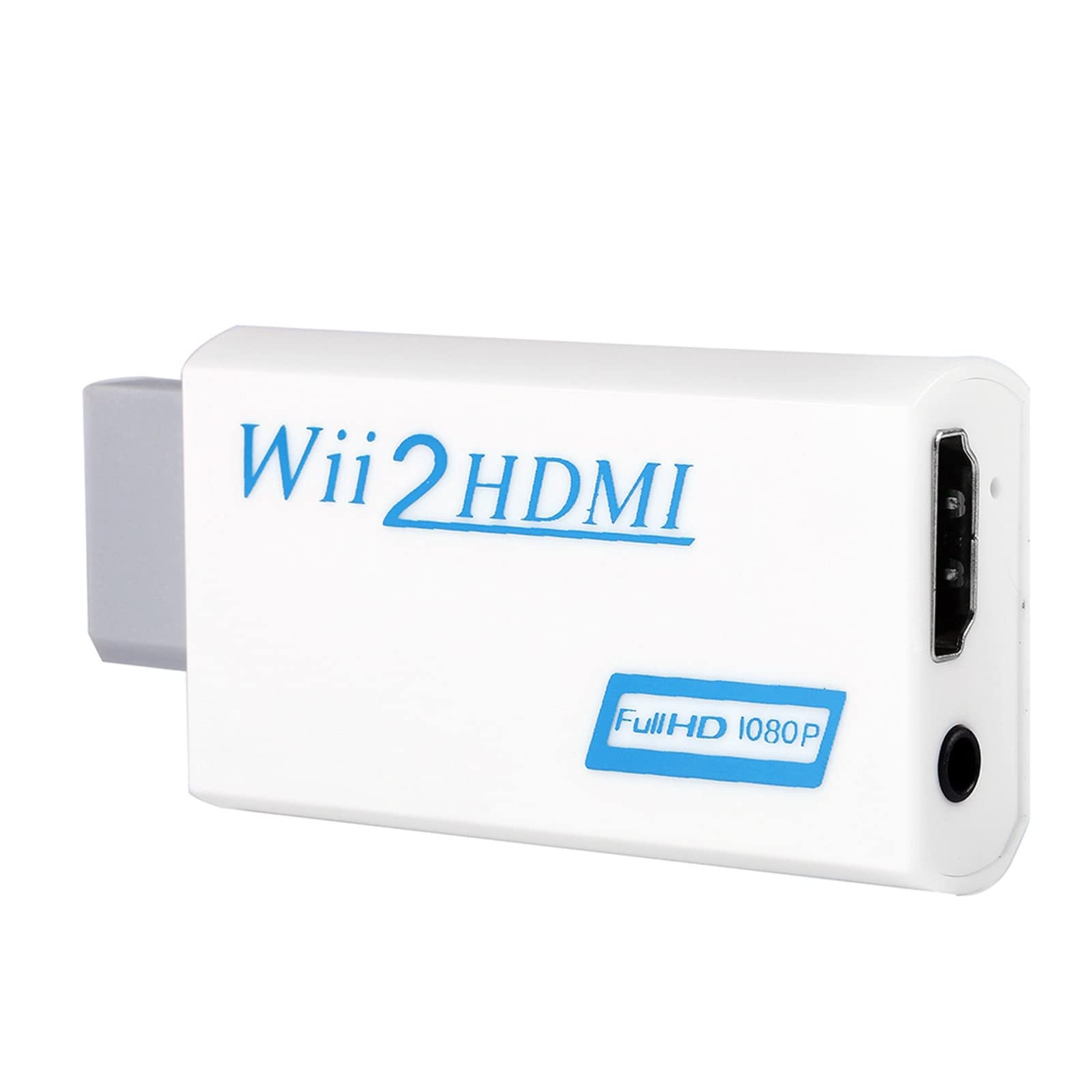 KIKYO Convertidor de Wii a HDMI, Conector de Entrada para Wii AV Multi out Plug x 1 Modo de Salida HDMI Compatible 720P a 60Hz 1080P a 60Hz 1.3 x 2.9 x 0.6in
