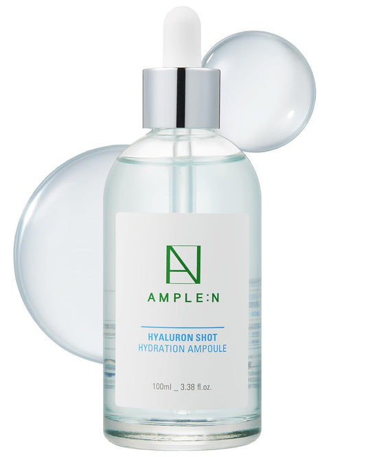 Hyaluron Shot Ampoule 3.38 fl. oz. (100ml) - Hyluronic Acid & Xylitol Complex Contained, Powerful Hydrating Skin Care Ampoule for Dry and Rough Skin