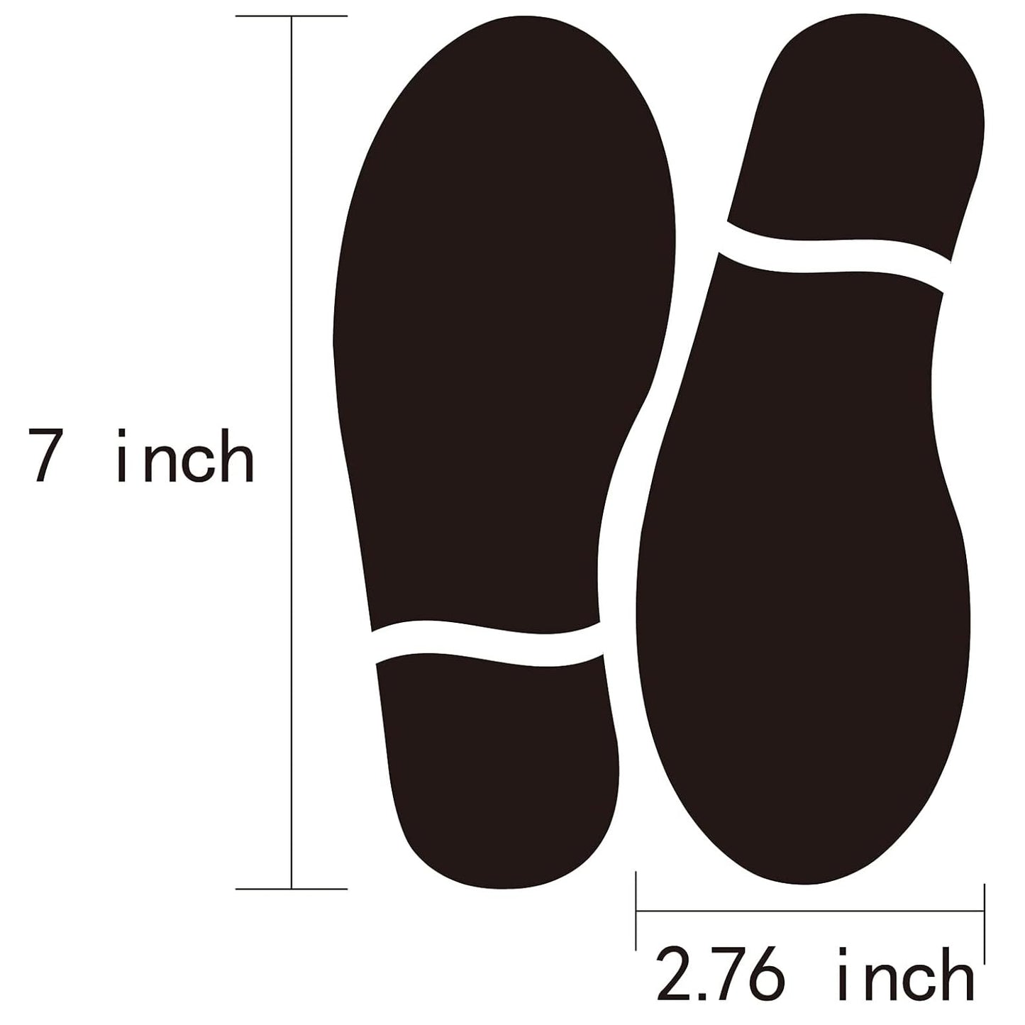 Finduat 20 pares de 40 estampados, adhesivos negros con huella de calzado, escaleras de piso para guiar para la escuela, estudio de baile, decoración de fiestas