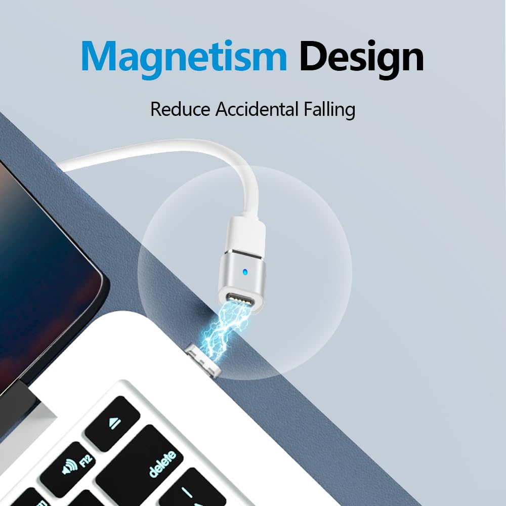 Adaptador Magnético USBC HESKUL Gris 120W para Portátiles y Teléfonos