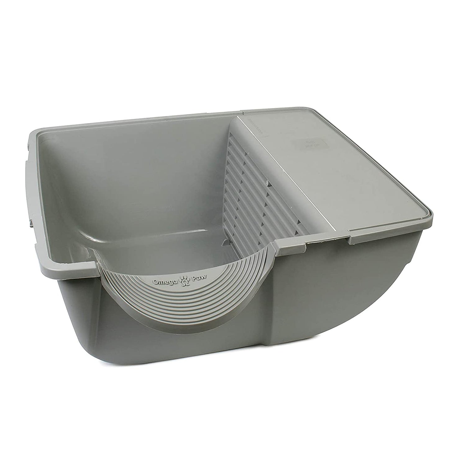 Caja de Arena Autolimpiante Omega Paw Gris Tamaño Regular Generación 5